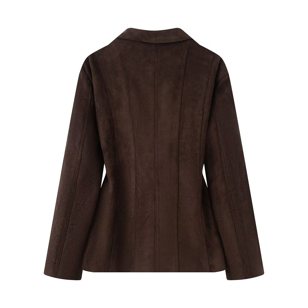 Matte velvet design for women's outerwear