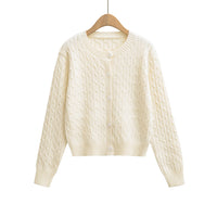 Short women's outerwear sweater